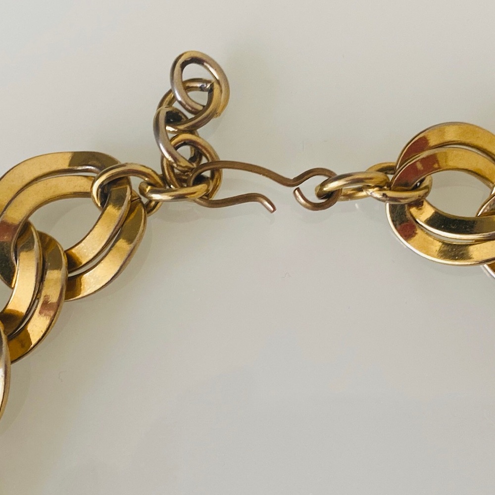 Monet 1980’s Vintage Gold Doubled Link Necklace Set - Picture 4 of 4